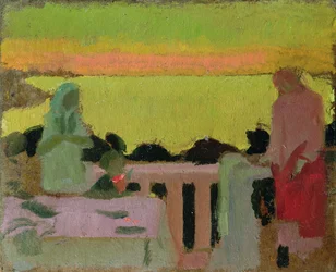 Auf dem Balkon in Silencio, oder Marthe und Marie in Stille, ca. 1917